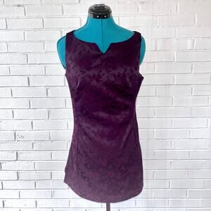 Vintage 90s wine red jacquard mini dress